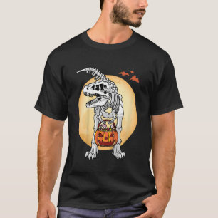 Kids Dinosaur Halloween Boys Toddler Trex Skeleto T-Shirt