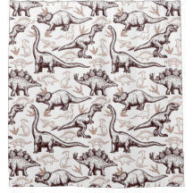 Kids Dinosaur Shower Curtain