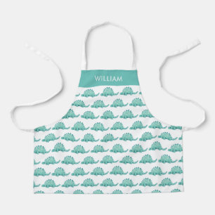 Kids Dinosaur Stegosaurus First Name pattern Apron