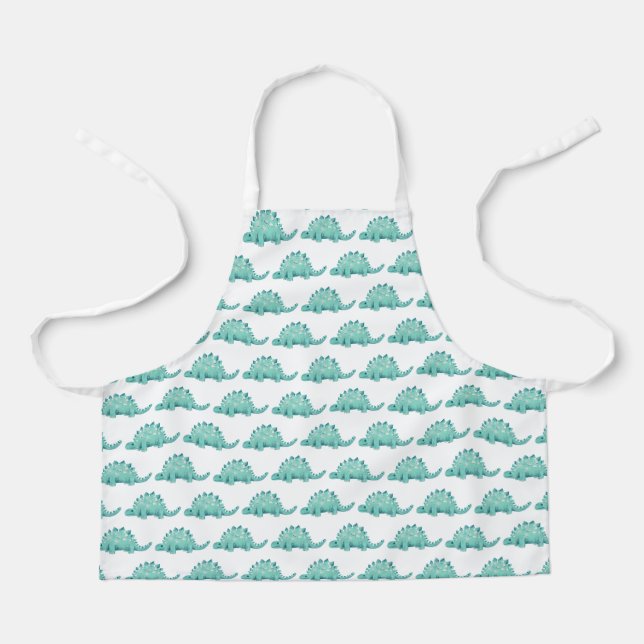 Kids Dinosaur Stegosaurus pattern Apron (Front)
