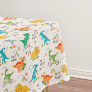 Kids Dinosaur Traveling Pattern Tablecloth
