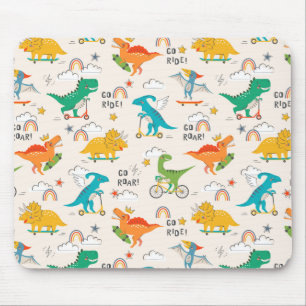 Kids Dinosaur Travelling Pattern Mouse Pad
