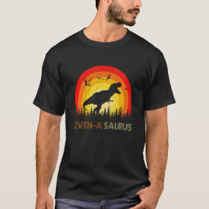 Kids Dinosaur Trex I'm 7 Years Old Seven A Saurus  T-Shirt