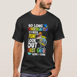 Kids Dinosaur Trex So Long Kindergarten Here I Com T-Shirt