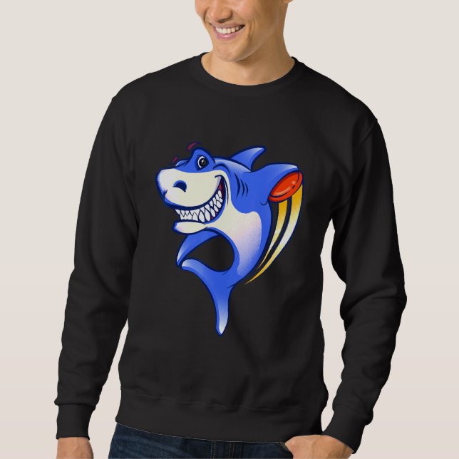 Kids Disc Golf  Shark Sweatshirt (Front)