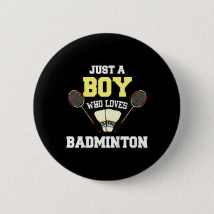 Kids Dminton Shirt Boy Dminton Lover Dminton Playe 6 Cm Round Badge