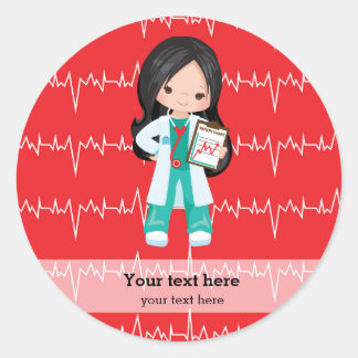 Kids Doctor Classic Round Sticker