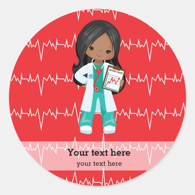 Kids Doctor Classic Round Sticker (Front)
