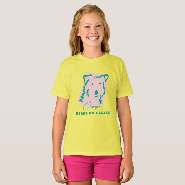 Kids Dog Shirt Cute Slogan Minimal (Front Full)