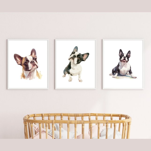 Kids Dog Wall Art, Boston Terrier Poster (Creator Uploaded)