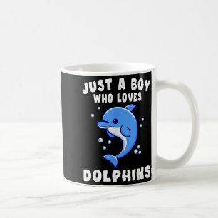 Kids Dolphin Just A Boy Who Loves Dolphins Gift Coffee Mug
