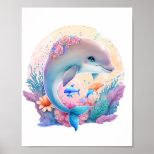 Kids Dolphin Wall Art