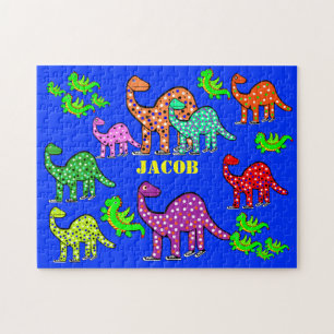 Kids Dragons & Dinosaurs Puzzle Personalised Gift