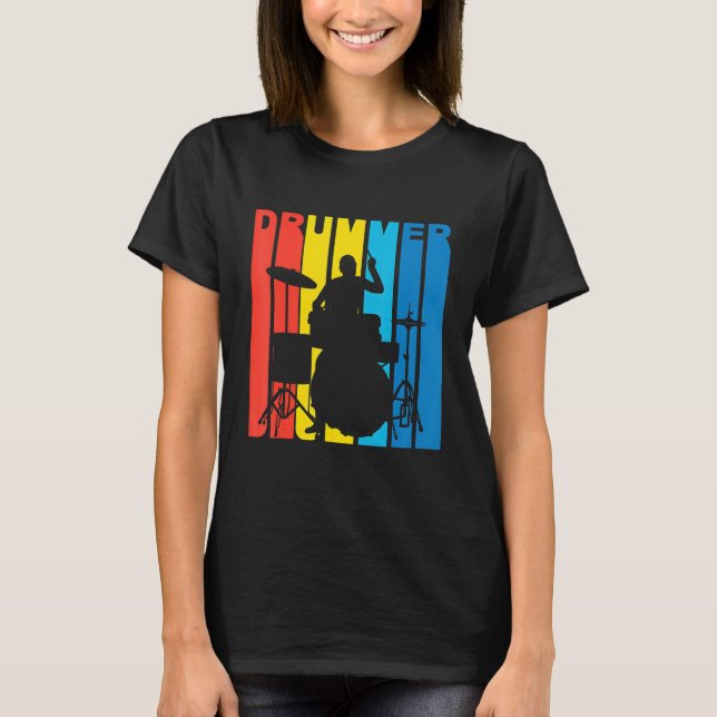 Kids drums, drums tshirt for kids, drummer girls,  (Front)