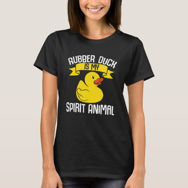 Kids  Ducks Rubber Duck Is My Spirit Animal Duck T-Shirt (Front)