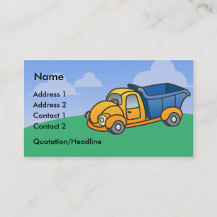 Kids Dump Truck Business Cards (standard)