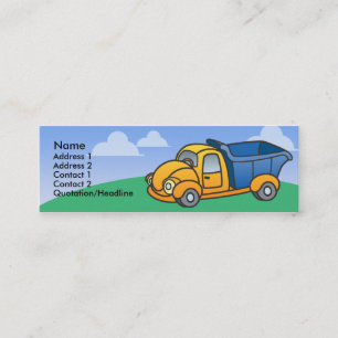 Kids Dump Truck Skinny Profile Cards