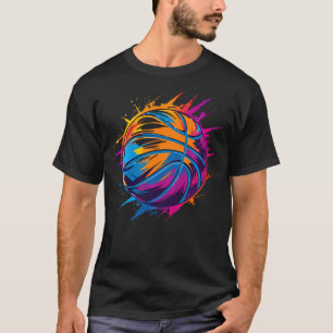 Kids Dynamic Basketball With Colorful And Vibrant T-Shirt