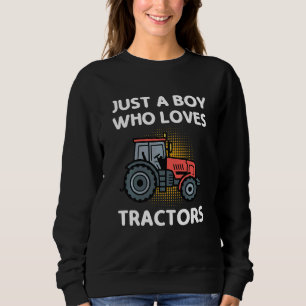 Kids Easily Distracted By Tractors For Boy Or Todd Sweatshirt