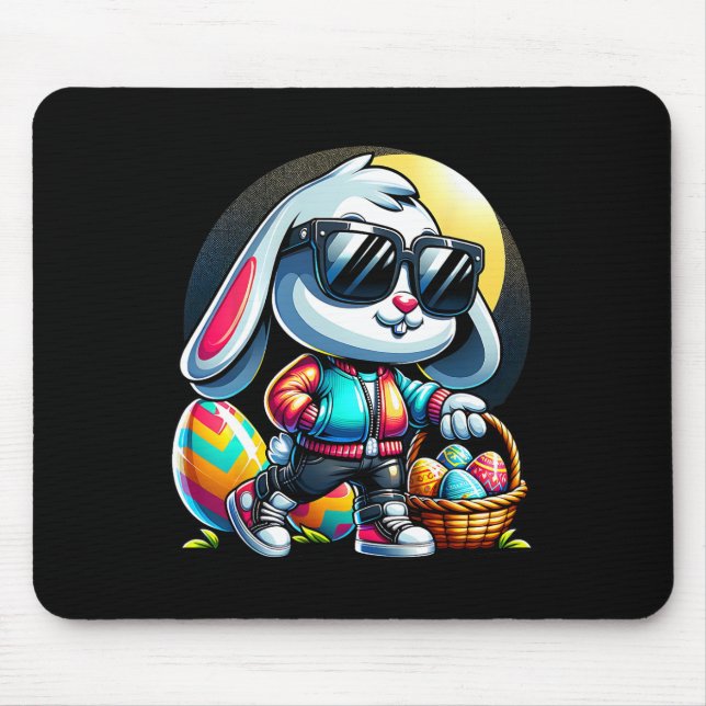 Kids Easter Bunny Boys  Mouse Pad (Front)