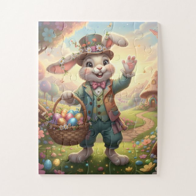 Kids Easter Bunny puzzle - 30 oversized pieces (Vertical)