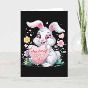 Kids Easter Bunny Rabbit Pastel Design Springtime Card