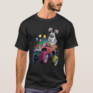 Kids Easter Bunny Riding Monster Truck Boys Toddle T-Shirt