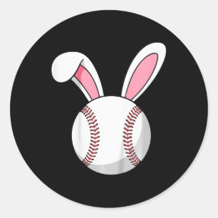 Kids Easter Bysebyll Bunny Ears Rabbit Youth Boys Classic Round Sticker