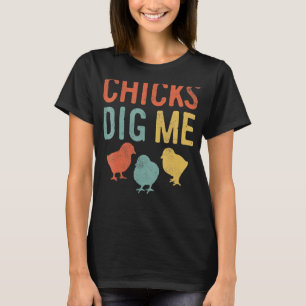 Kids Easter Chicks Dig Me Retro Vintage Chickens S T-Shirt