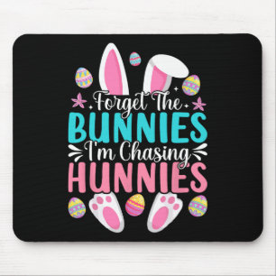 Kids Easter Day Bunny Forget The Bunnies I'm Chasi Mouse Pad