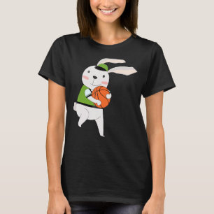 Kids Easter Day Egg Hunt Bunny Dunk Slam Basketbal T-Shirt