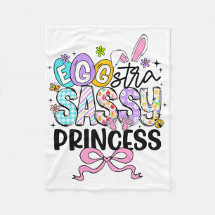 Kids Easter Day Egg-stra Sy Princess Girl Rabbit E Fleece Blanket