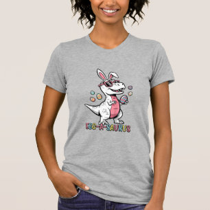 Kids Easter Dino Bunny Egg A Saurus Trex Bunny Boy T-Shirt