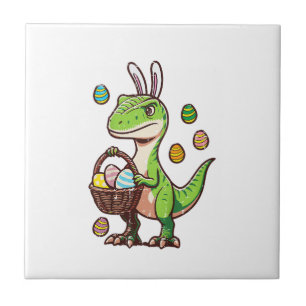 Kids Easter Dinosaur Trex Egg Hunting Boys Kids To Ceramic Tile