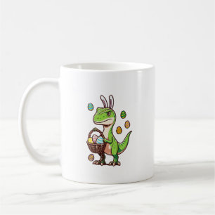 Kids Easter Dinosaur Trex Egg Hunting Boys Kids To Coffee Mug