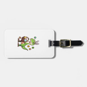 Kids Easter Dinosaur Trex Egg Hunting Boys Kids To Luggage Tag