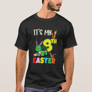 Kids Easter Egg Hunt 8th Birthday Cute Easter Turt T-Shirt