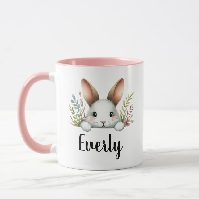 Kids Easter Mug Girls Easter Gift Custom Name (Left)