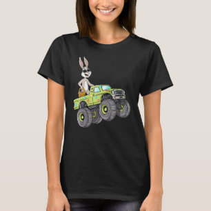 Kids Easter Rabbit Riding Monster Truck Boys Girl T-Shirt