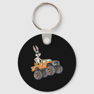 Kids Easter Rabbit Riding Monster Truck Fun Boys G Key Ring