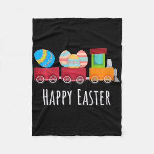 Kids Easter Shirt Egg Hunt Kids Gift Hoppy Easter Fleece Blanket