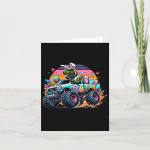 Kids Easter Shirts Boys T Rex Dinosaur Rabbit Truc Card