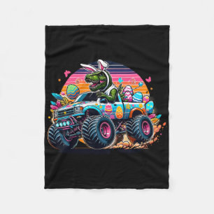 Kids Easter Shirts Boys T Rex Dinosaur Rabbit Truc Fleece Blanket