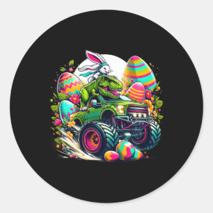 Kids Easter Shirts Boys Toddler Boy Rabbit T Rex M Classic Round Sticker