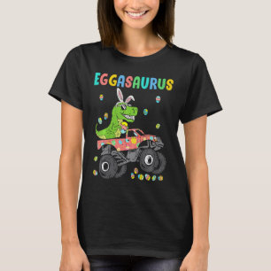Kids Easter T Rex Dinosaur Monster Truck Eggasauru T-Shirt