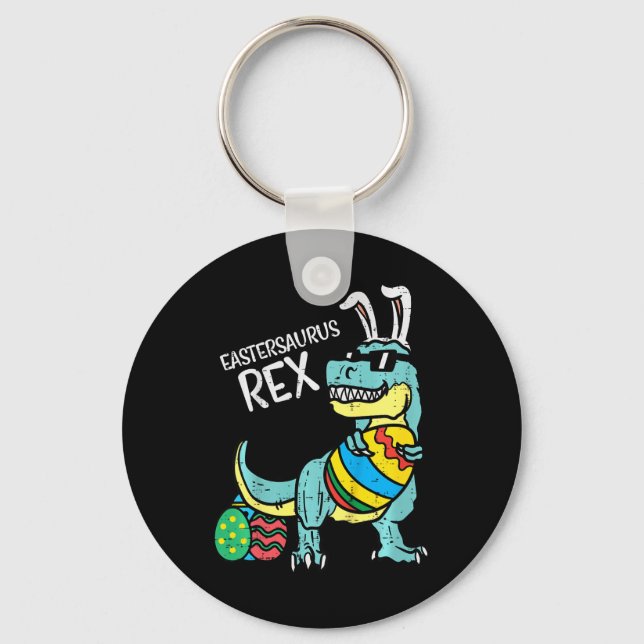 Kids Eastersaurus Rex Easter Trex Bunny Toddler Bo Key Ring (Front)