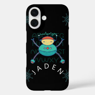 Kids Educational ABC Alphabet Robot Snowflake  iPhone 16 Case