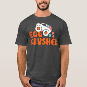Kids Egg Crusher Monstertruck Toddler Boys Easter T-Shirt