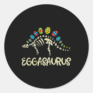 Kids Eggasaurus Easter Stegosaurus Dinosaur Boys K Classic Round Sticker