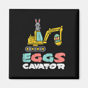 Kids Eggs Cavator Easter Bunny Excavator Cute Boys Magnet